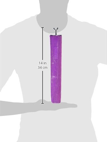 Penn-Plax Bird-Life Calcium Bird Perch - Naturally Trims Nails & Beak - Great For Cockatoos, Amazons, African Greys, And Other L